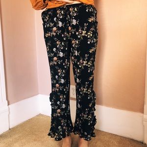 Breeze Ever Wide Leg Ruffle Pants Floral